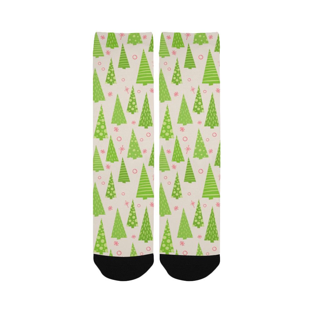Christmas Trees Forest Custom Socks for Women