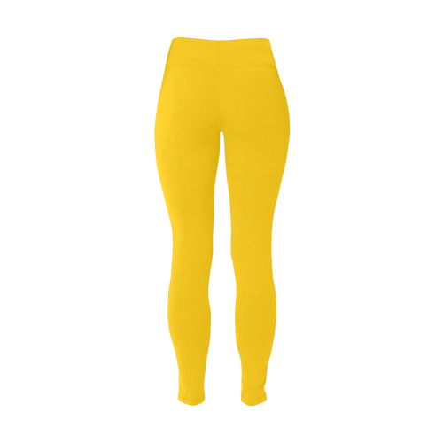 color mango Women's Plus Size High Waist Leggings (Model L44)