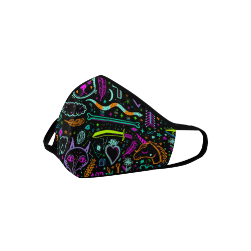Funny Nature Of Life Sketchnotes Pattern 3 Mouth Mask