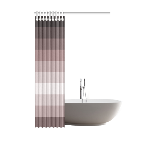Grey multicolored stripes Shower Curtain 48"x72"
