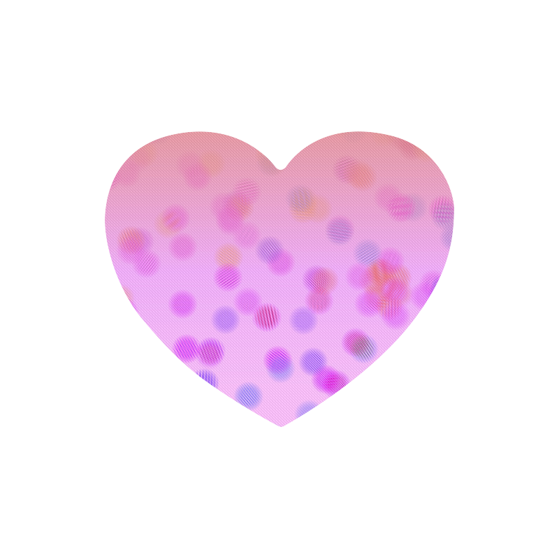 Mousepad, Pink with dots Heart-shaped Mousepad