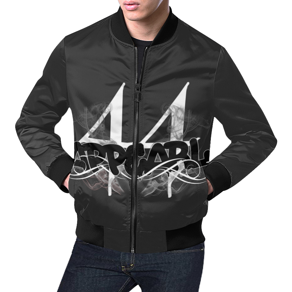 44MBF jacket blck All Over Print Bomber Jacket for Men (Model H19)