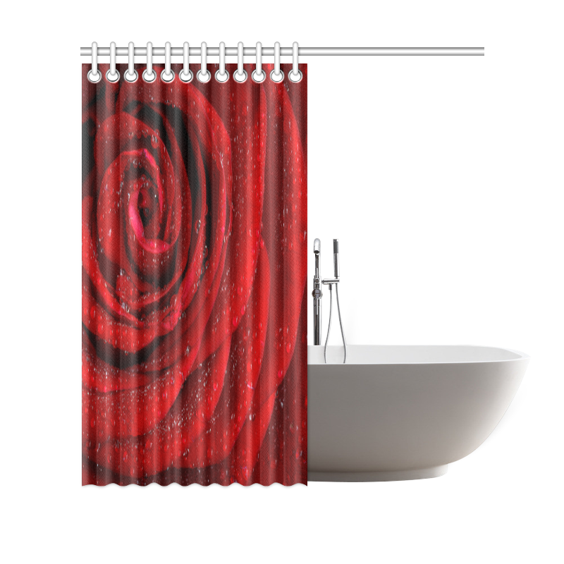 Red rosa Shower Curtain 69"x70"