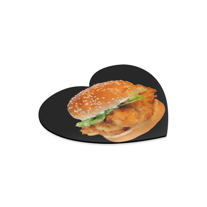 CHICKEN SANDWICH Heart-shaped Mousepad