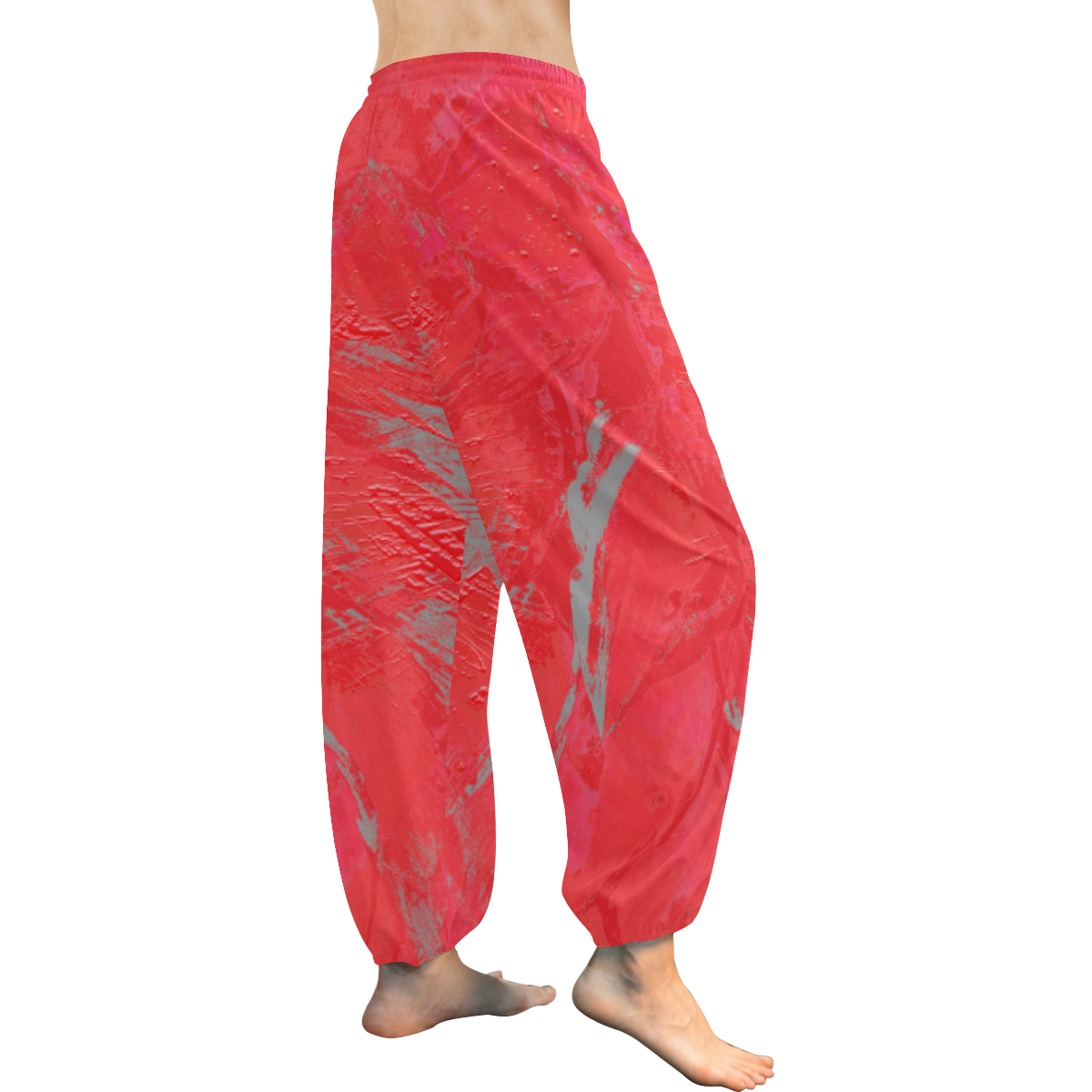 wheelVibe_8500 6 JUICY RED MAROON low Women's All Over Print Harem Pants (Model L18)