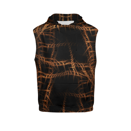 Trapped All Over Print Sleeveless Hoodie for Men (Model H15)