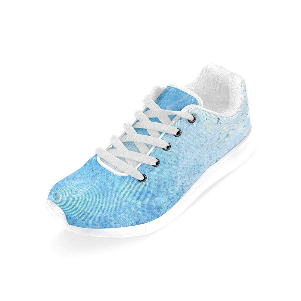 Bubbly Blue by Jera Nour Women's Running Shoes/Large Size (Model 020)