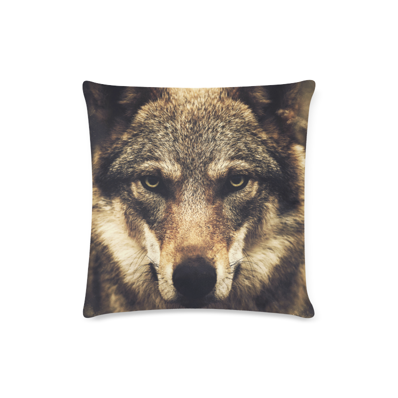 Wolf 2 Animal Nature Custom Zippered Pillow Case 16"x16"(Twin Sides)