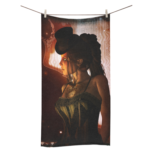 Beautiful steampunk women Bath Towel 30"x56"