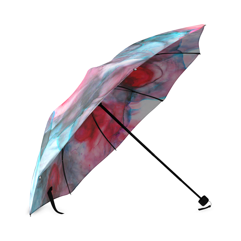 red blue ink Foldable Umbrella (Model U01)
