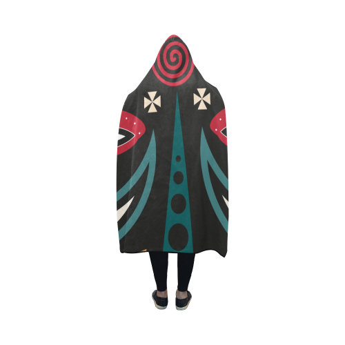 massai warrior Hooded Blanket 50''x40''