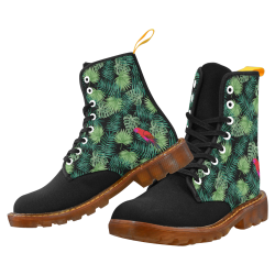 Parrot And Leaves Martin Boots For Women Model 1203H