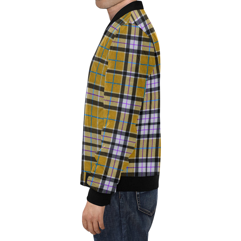 TARTANS YELLOW 33 All Over Print Bomber Jacket for Men/Large Size (Model H19)