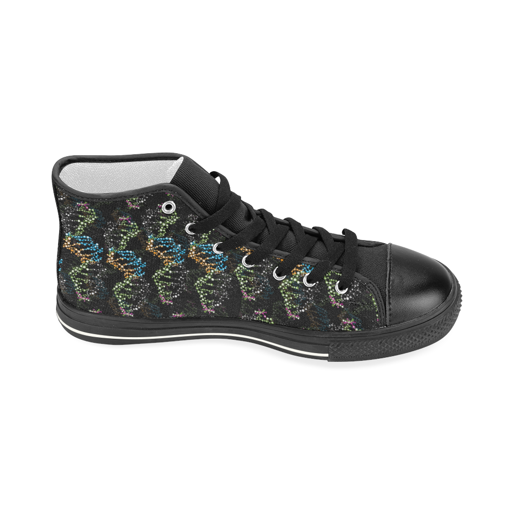 DNA pattern - Biology - Scientist Women's Classic High Top Canvas Shoes (Model 017)