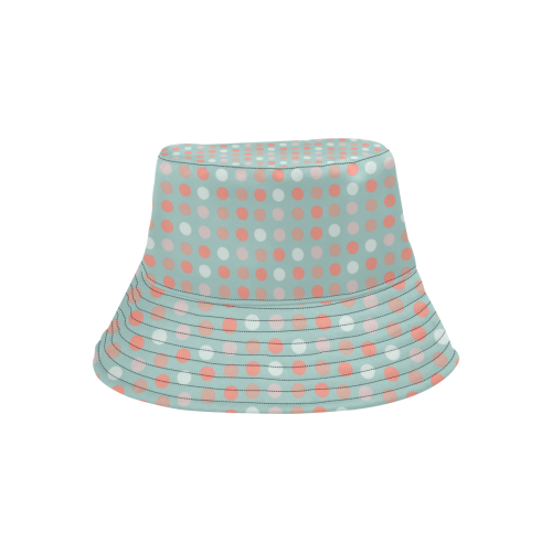 peach pink eggs on green All Over Print Bucket Hat