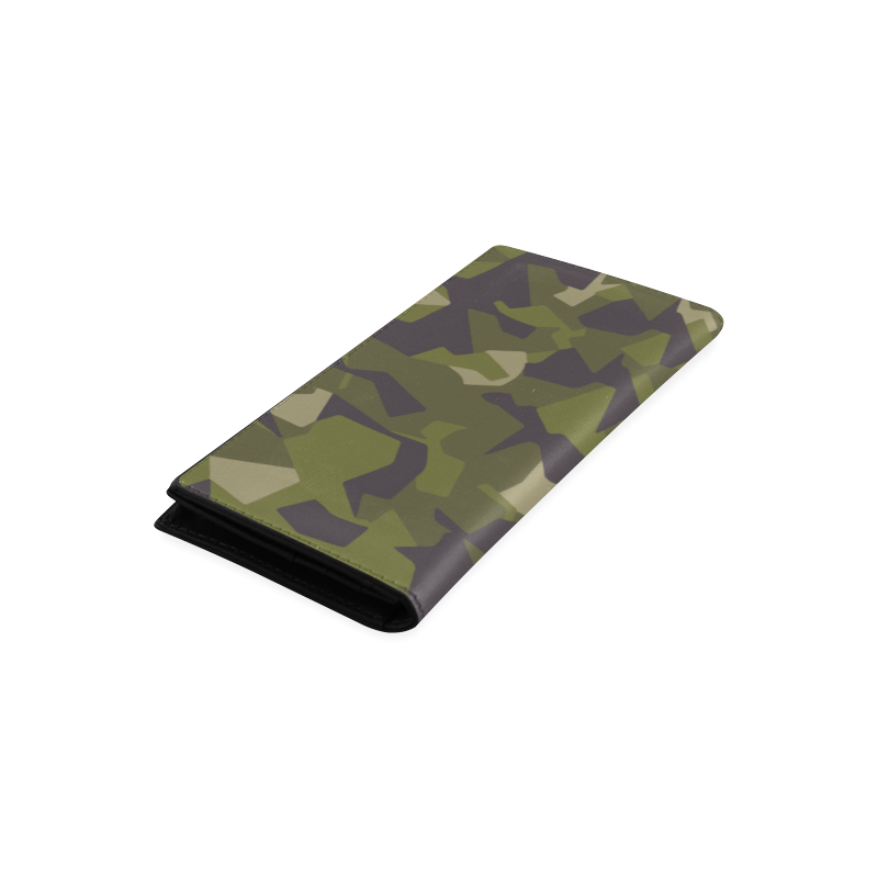 Swedish M90 woodland camouflage Women's Leather Wallet (Model 1611)