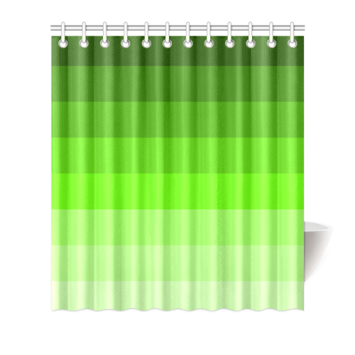 Green stripes Shower Curtain 66"x72"