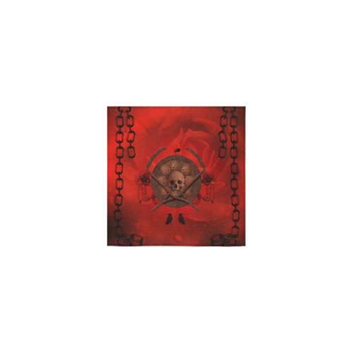 Skulls on red vintage background Square Towel 13“x13”