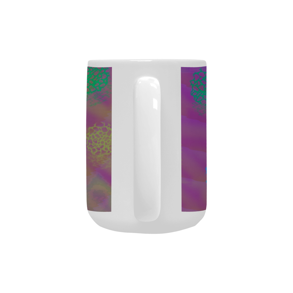 Ripple Aubergine Custom Ceramic Mug (15OZ)