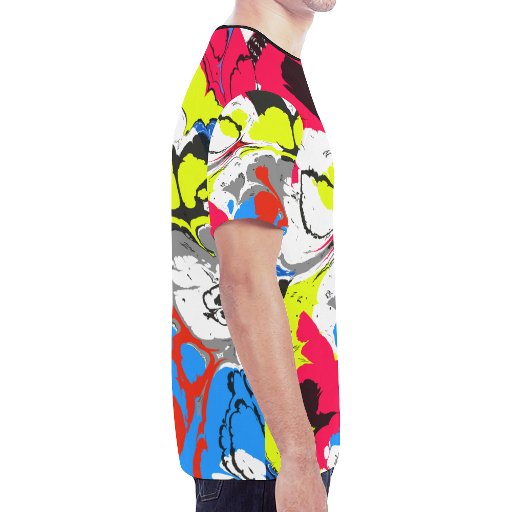 Colorful distorted shapes2 New All Over Print T-shirt for Men (Model T45)