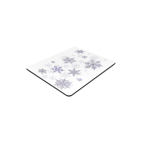 Snowflakes Blue Purple Rectangle Mousepad