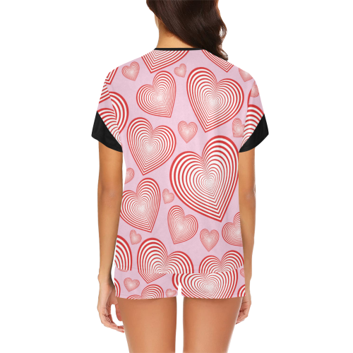 Heart in heart Women's Short Pajama Set