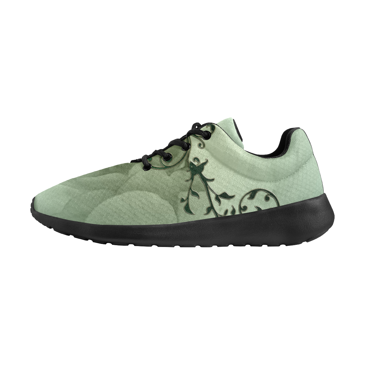 Wonderful flowers, soft green colors Men's Athletic Shoes (Model 0200)