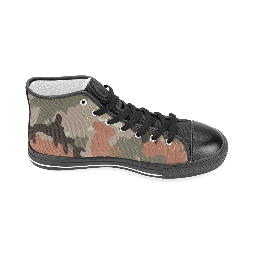 Desert camouflage Men’s Classic High Top Canvas Shoes (Model 017)