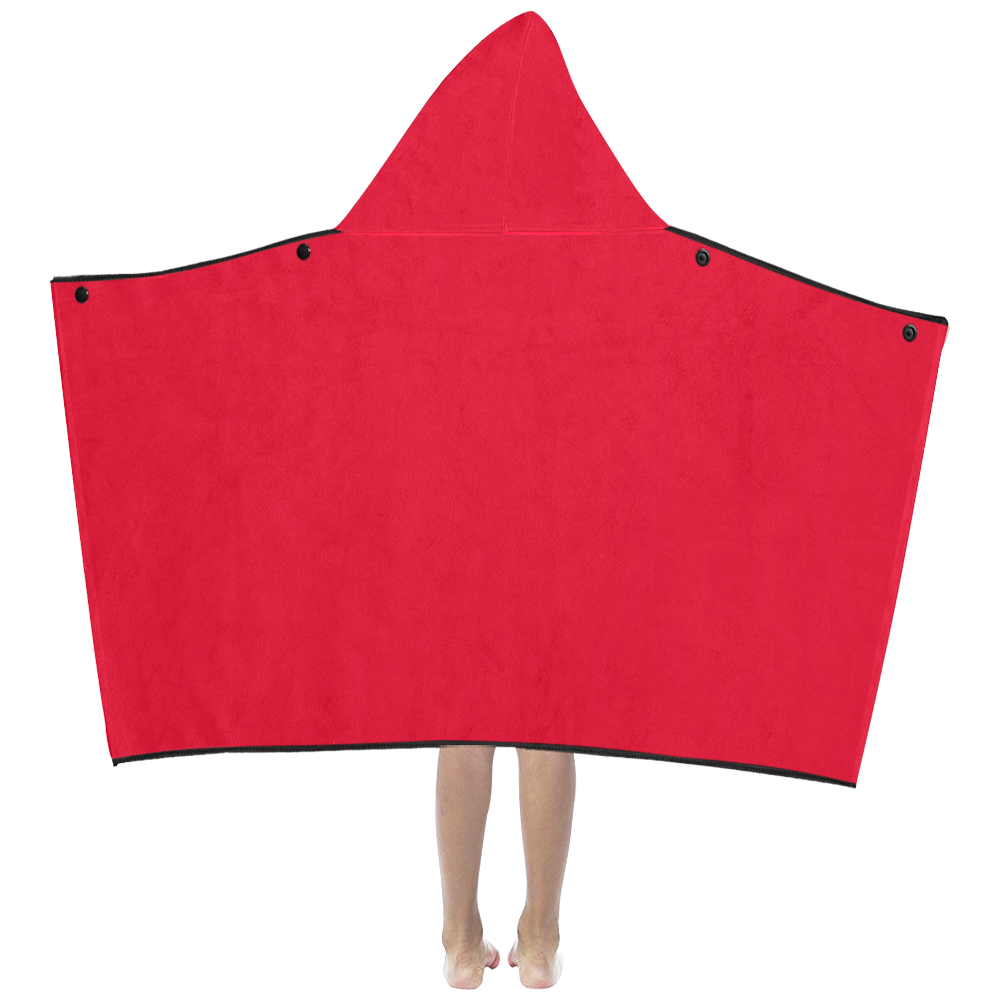 color Spanish red Kids' Hooded Bath Towels