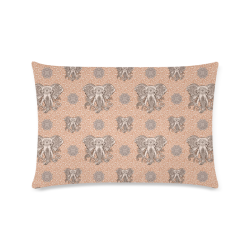 Ethnic Elephant Mandala Pattern Custom Zippered Pillow Case 16"x24"(Twin Sides)