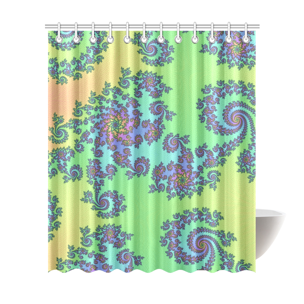 Fractal Wallpaper Shower Curtain 72"x84"