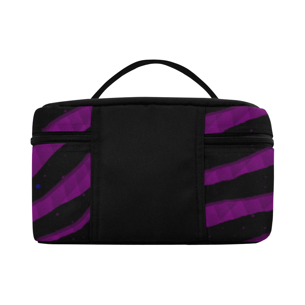 Ripped SpaceTime Stripes - Purple Cosmetic Bag/Large (Model 1658)