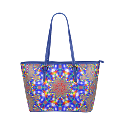 Blue Star Leather Tote Bag/Large (Model 1651)