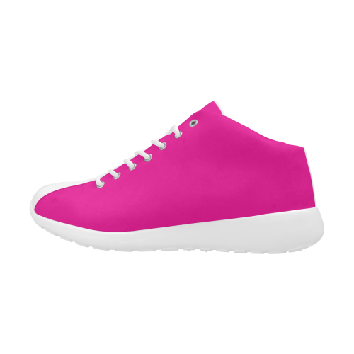 Hot Fuchsia Pink Solid Colored Women's Basketball Training Shoes/Large Size (Model 47502)