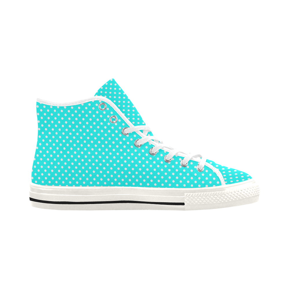 Baby blue polka dots Vancouver H Women's Canvas Shoes (1013-1)
