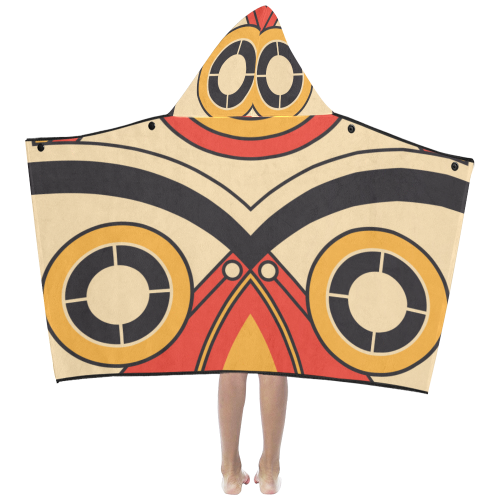 Geo Aztec Bull Tribal Kids' Hooded Bath Towels