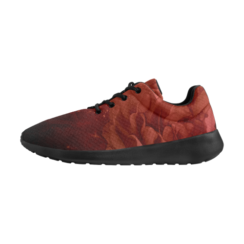 Wonderful red flowers Men's Athletic Shoes (Model 0200)