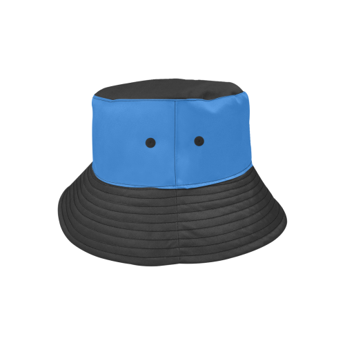 solid colors black and blue All Over Print Bucket Hat