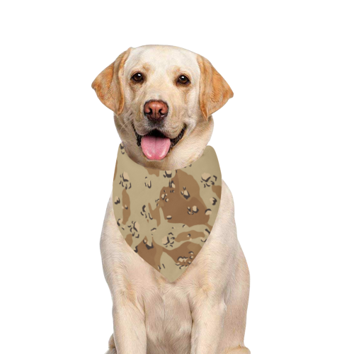 Vintage Desert Brown Camouflage Pet Dog Bandana/Large Size