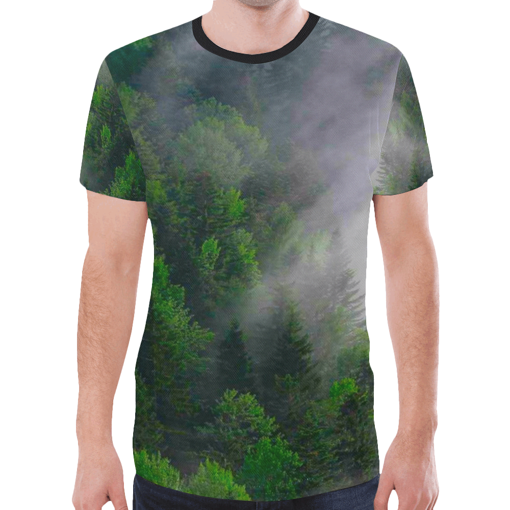 Woke Forest Design 2 New All Over Print T-shirt for Men (Model T45)