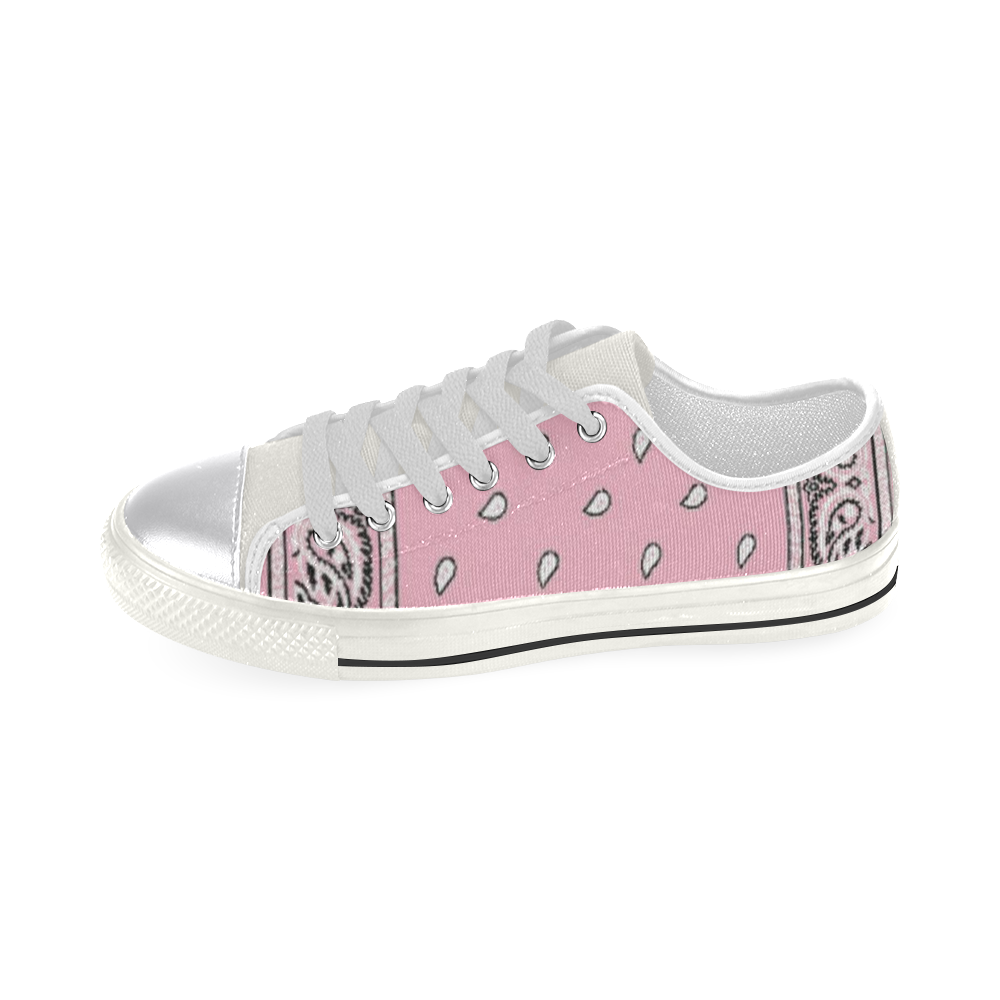 Pink Bandana Women's Classic Canvas Shoes (Model 018)