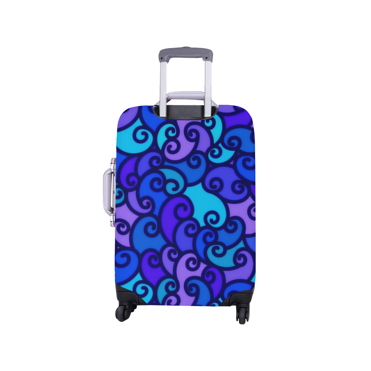 Purple Swirls Luggage Cover Luggage Cover/Small 18"-21"