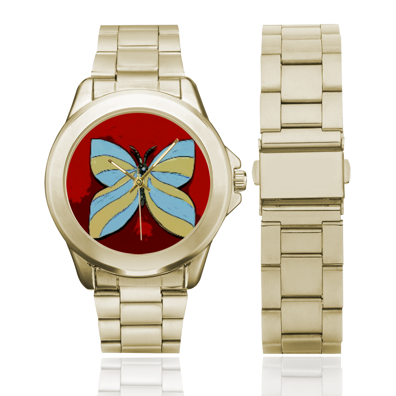 Pretty Butterfly Custom Gilt Watch(Model 101)