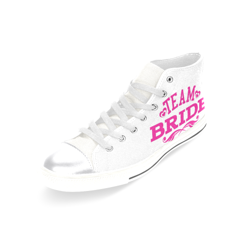 Team Bride Women's Classic High Top Canvas Shoes (Model 017)