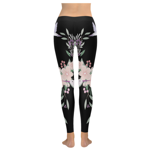 Nature Animals - The Spring Of Hummingbirds Women's Low Rise Leggings (Invisible Stitch) (Model L05)