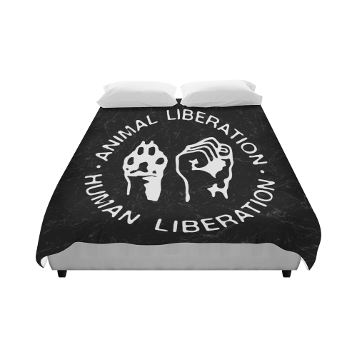 Animal Liberation, Human Liberation Duvet Cover 86"x70" ( All-over-print)