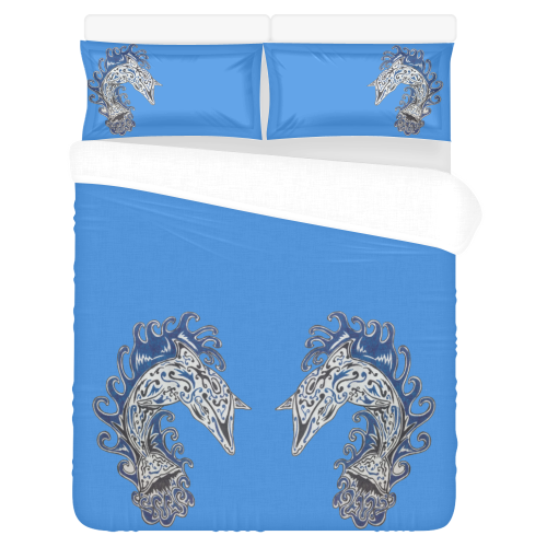 Dolphin bed 3-Piece Bedding Set