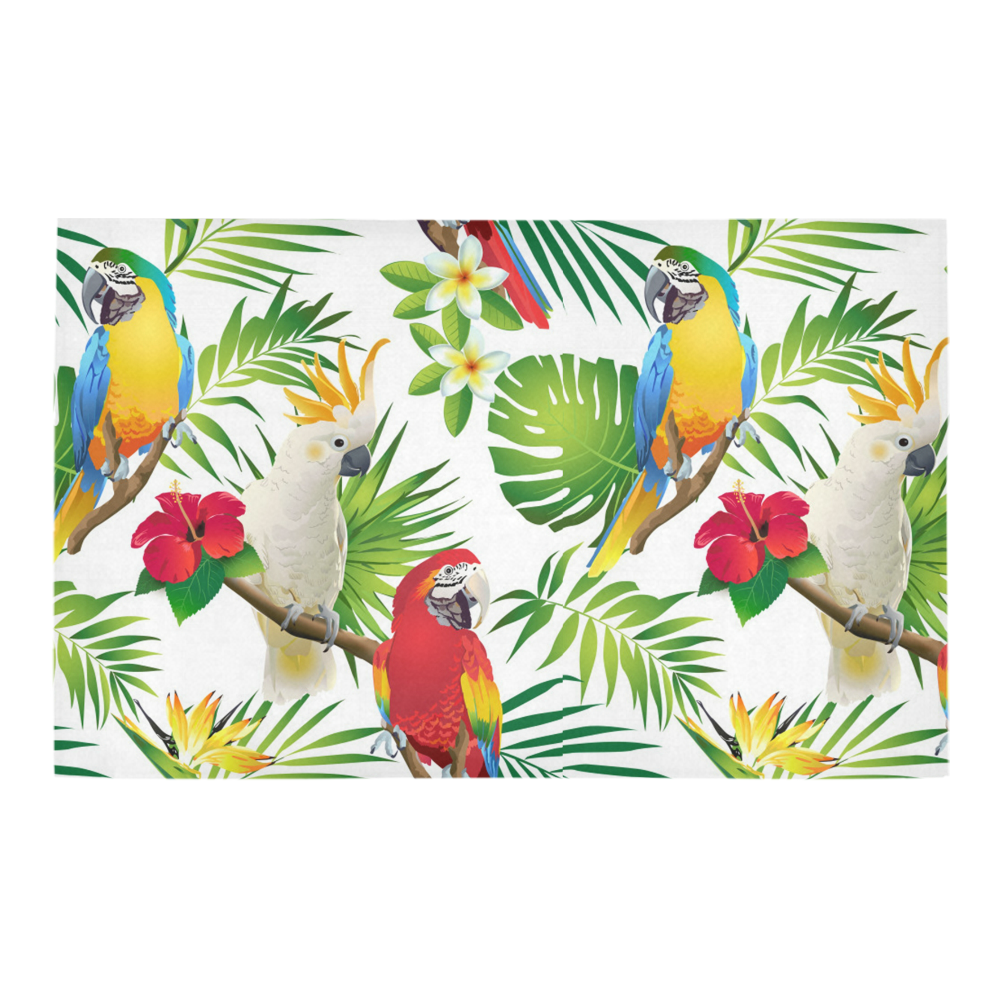 Parrot And Macaws In The Jungle Bath Rug 20''x 32''