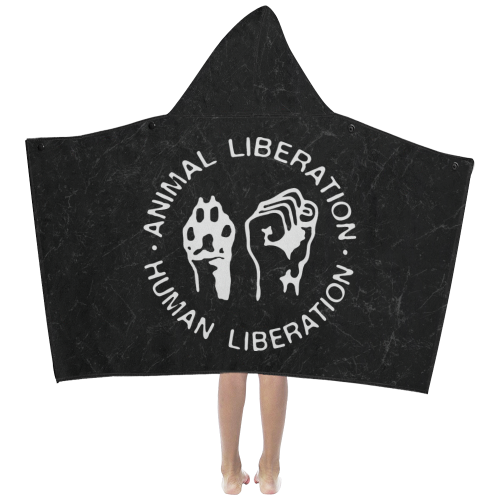 Animal Liberation, Human Liberation Kids' Hooded Bath Towels