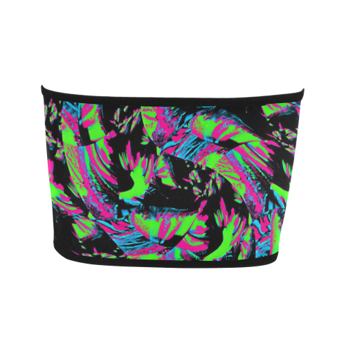 80s Blacklight Pattern Bandeau Top